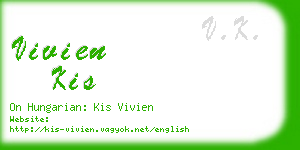 vivien kis business card